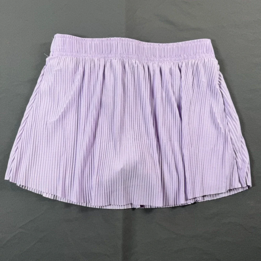 Converse Girls Lavender Purple Pleated Skort with Built-In Shorts Size XS 6-9Y